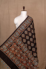 Black Ajarakh Cotton Block Print