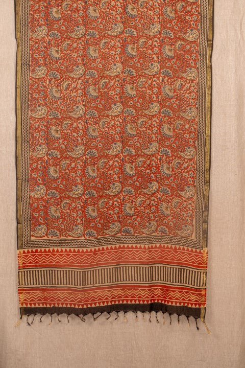 Maroon Cotton Block Print