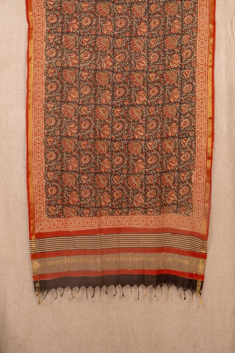 Black Cotton Block Print