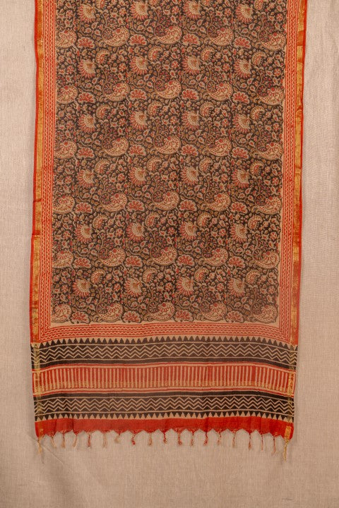 Black Cotton Block Print