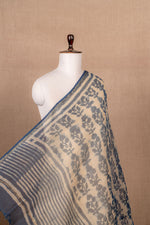 Indigo Kota Doria Block Print