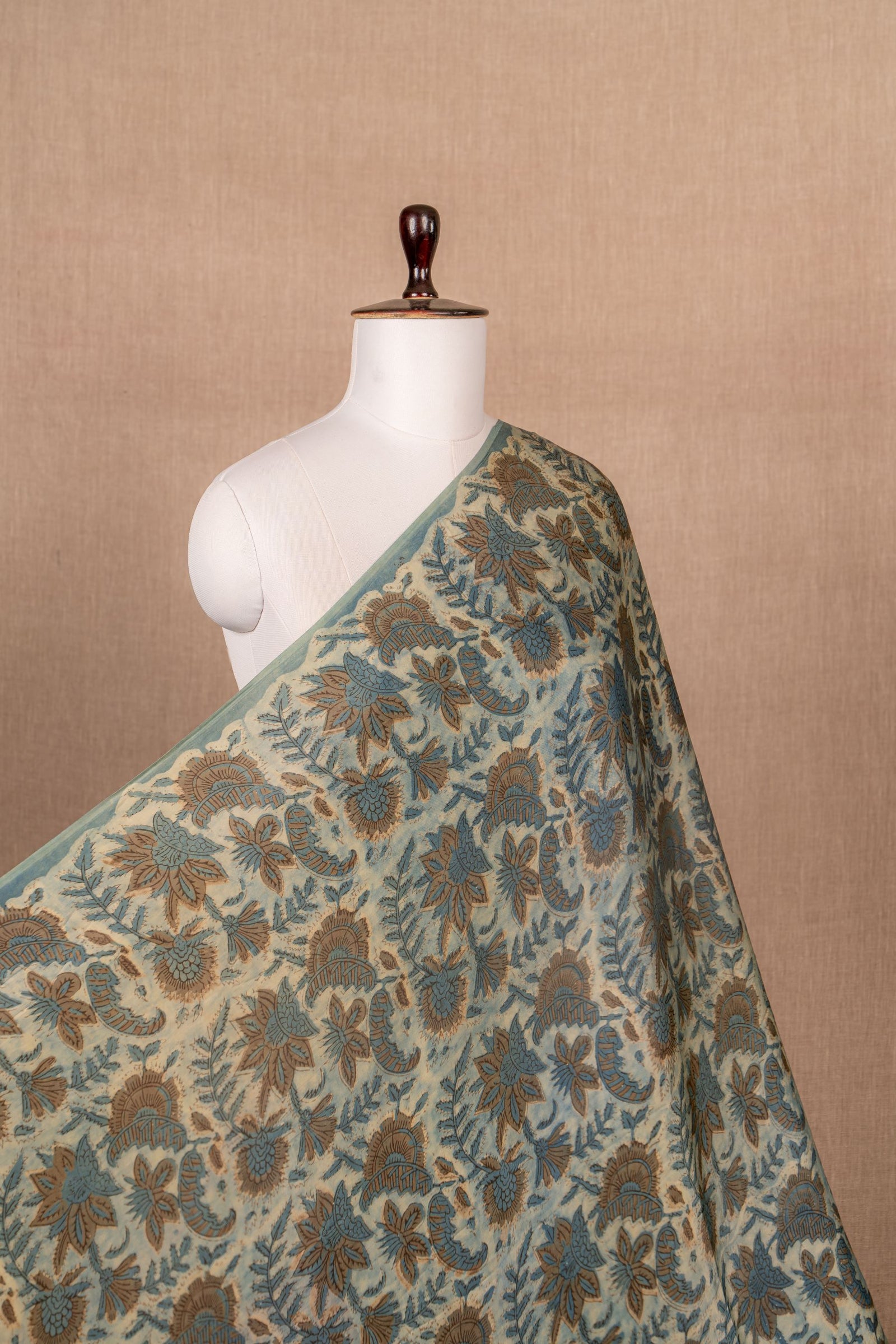 Blue Vanaspati Block Print Modal Block Print