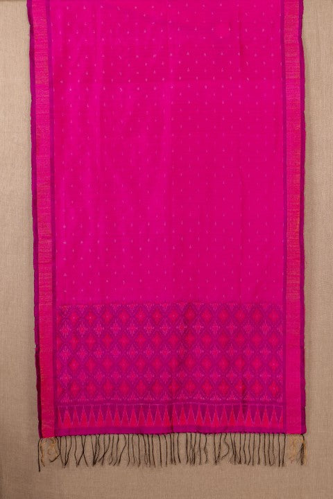 Pink Ikat Rawsilk Tie & Dye