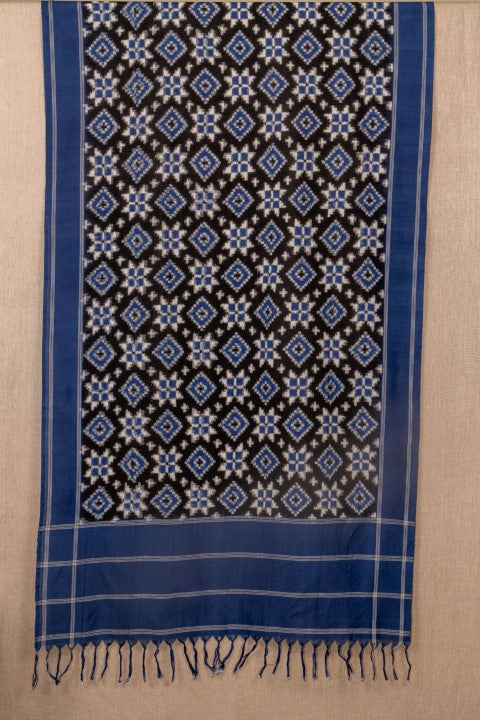 Black/Blue Teliya Ikat Cotton Tie & Dye