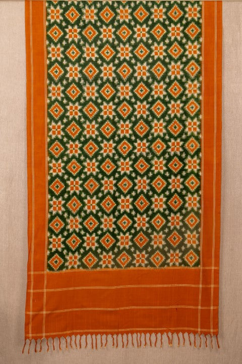 Green/Rust Teliya Ikat Cotton Tie & Dye