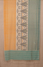 Off White Ikat Cotton Tie & Dye