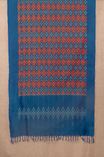 Blue/Brick Ikat Cotton Tie & Dye