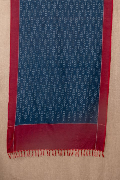 Blue/Magenta Ikat Cotton Tie & Dye