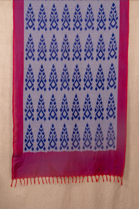 Grey Ikat Cotton Tie & Dye