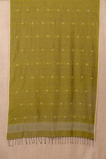 Light Green Jamdani Mul Cotton Handwoven