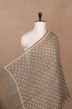 Grey Linen Block Print