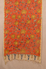 Rust Handpaint Chanderi Kalamkari
