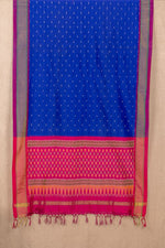 Royal Blue Ikat Pure Silk Handloom