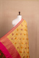Cream Cutwork Jal Muga Silk Handloom