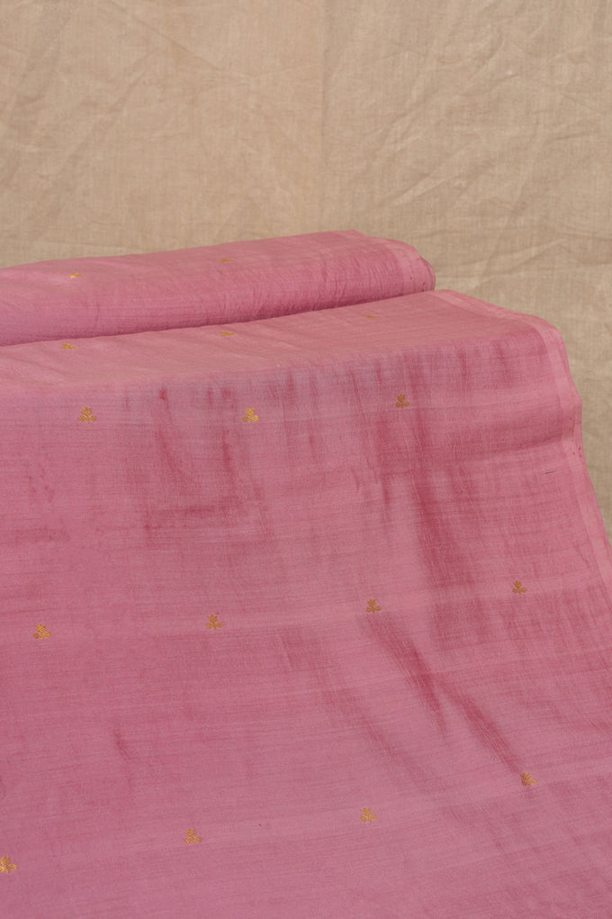 Pink Cutwork Buti Chiniya Silk Handwoven