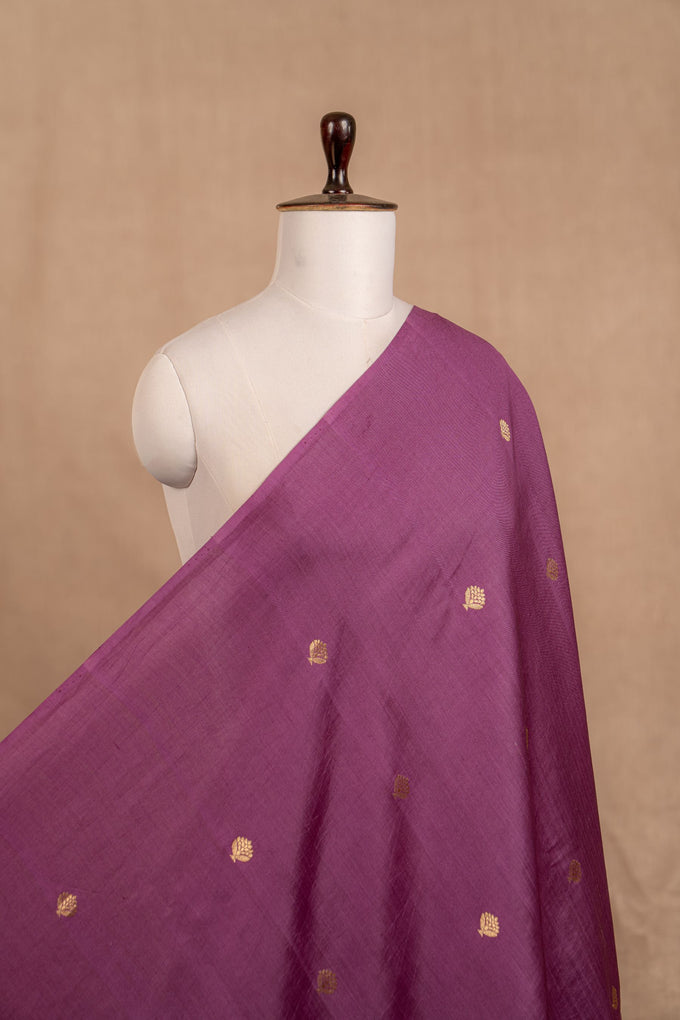 Purple Cutwork Buti Chiniya Silk Handwoven