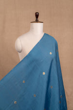 Blue Cutwork Buti Chiniya Silk Handwoven