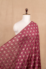 Wine Cutwork Buti Mulberry Silk Handwoven