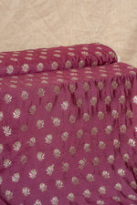 Wine Cutwork Buti Mulberry Silk Handwoven