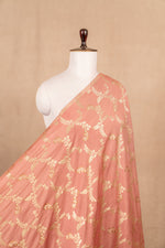 Pastal Pink Cutwork Buti Mulberry Silk Handwoven
