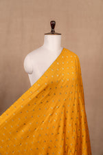 Yellow Cutwork Buti Mulberry Silk Handwoven