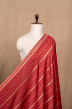Maroon Cutwork Buti Mulberry Silk Handwoven