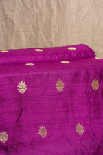 Violet Cutwork Buti Raw Silk Handwoven