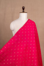 Rani Pink Cutwork Buti Raw Silk Handwoven
