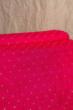 Rani Pink Cutwork Buti Raw Silk Handwoven