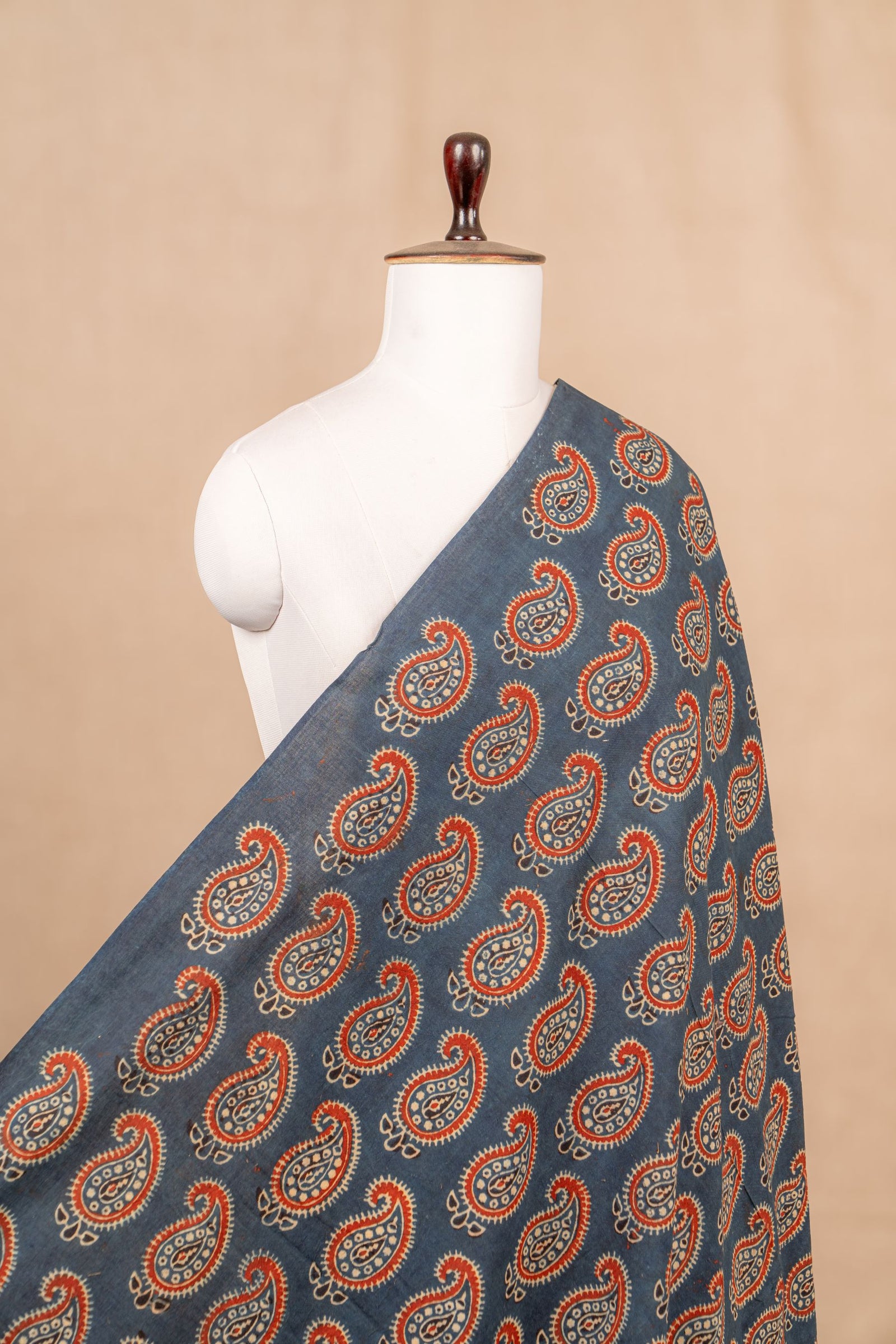 Blue Ajrakh Cotton Block Print