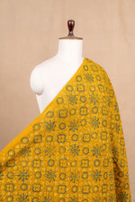 Yellow Ajrakh Cotton Block Print