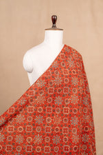 Brick Ajrakh Cotton Block Print