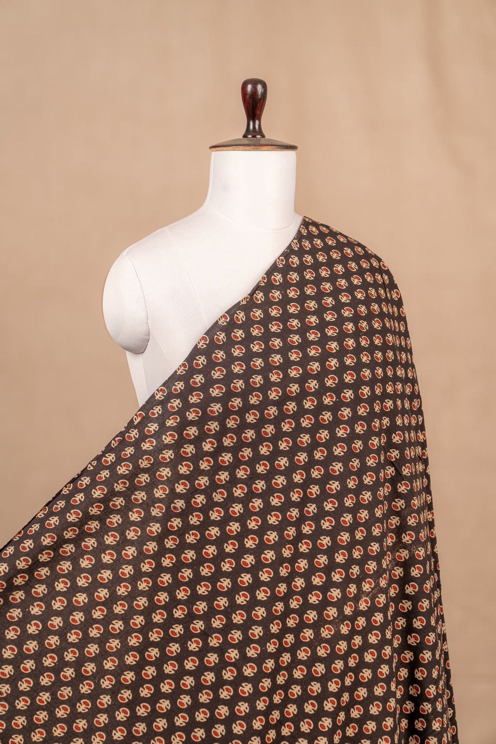 Black Ajrakh Cotton Block Print