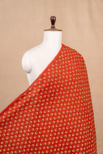 Brick Ajrakh Cotton Block Print