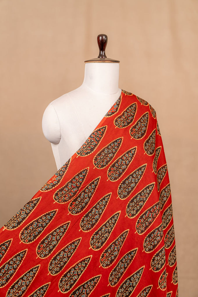 Maroon Ajrakh Modal Block Print