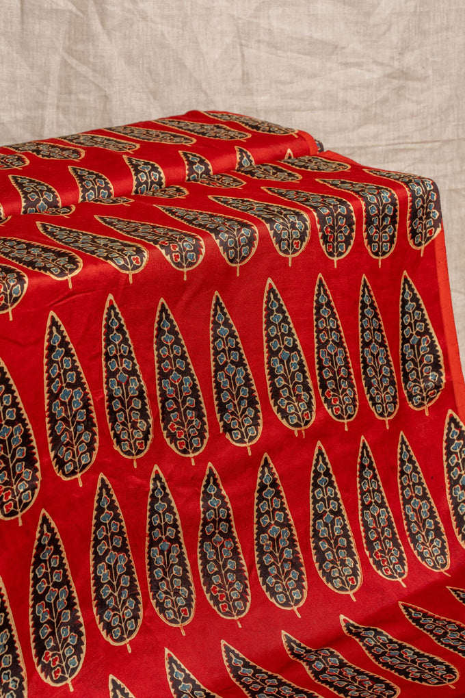 Maroon Ajrakh Modal Block Print