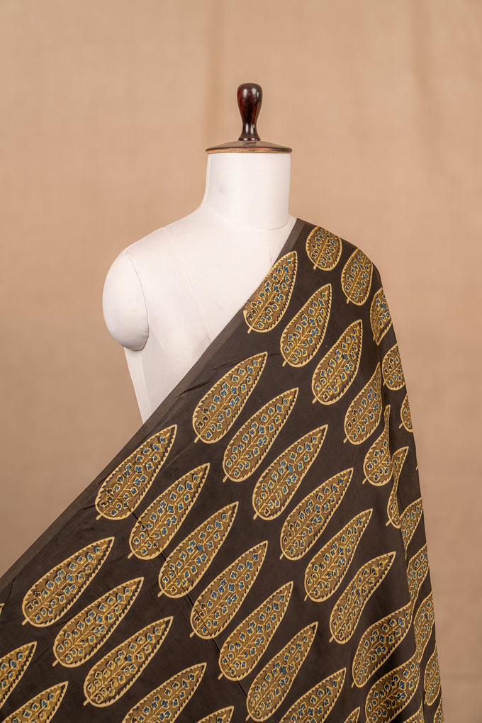 Black Ajrakh Modal Block Print