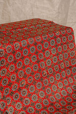 Red Ajrakh Modal Block Print