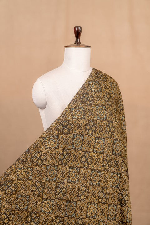 Black Ajrakh Modal Block Print