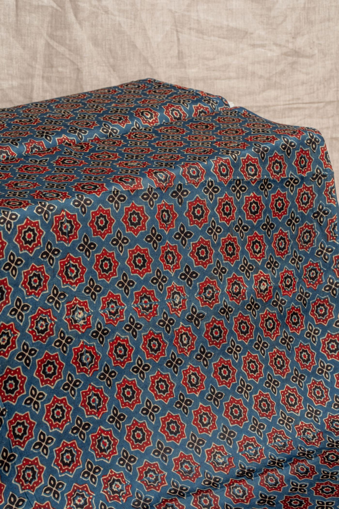 Blue Ajrakh Modal Block Print