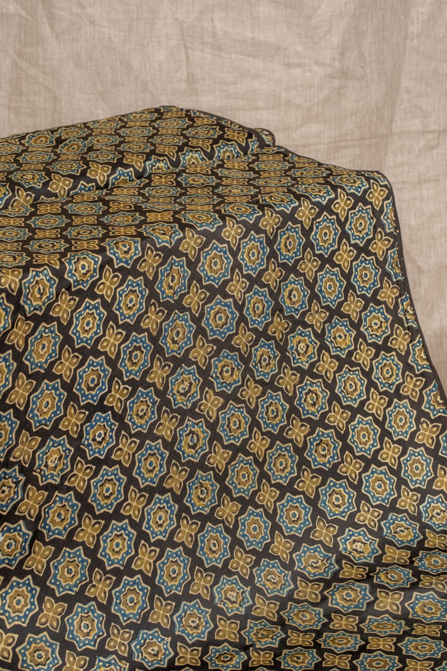 Black Ajrakh Modal Block Print