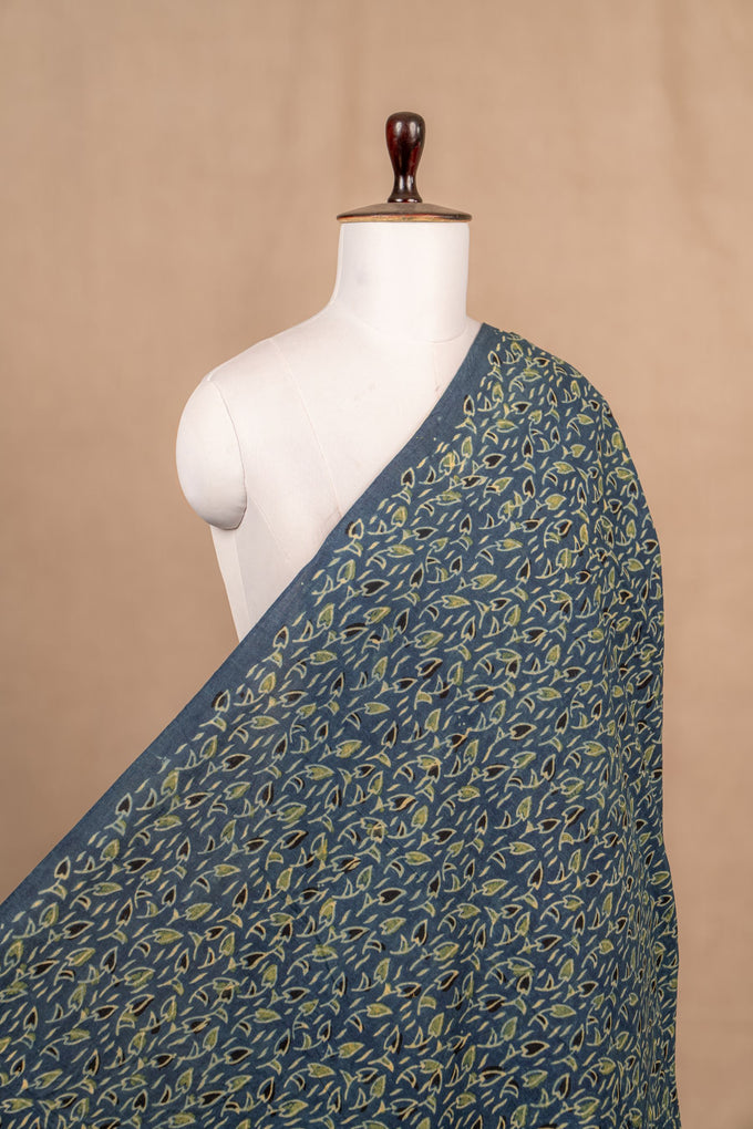 Indigo Ajrakh Cotton Block Print