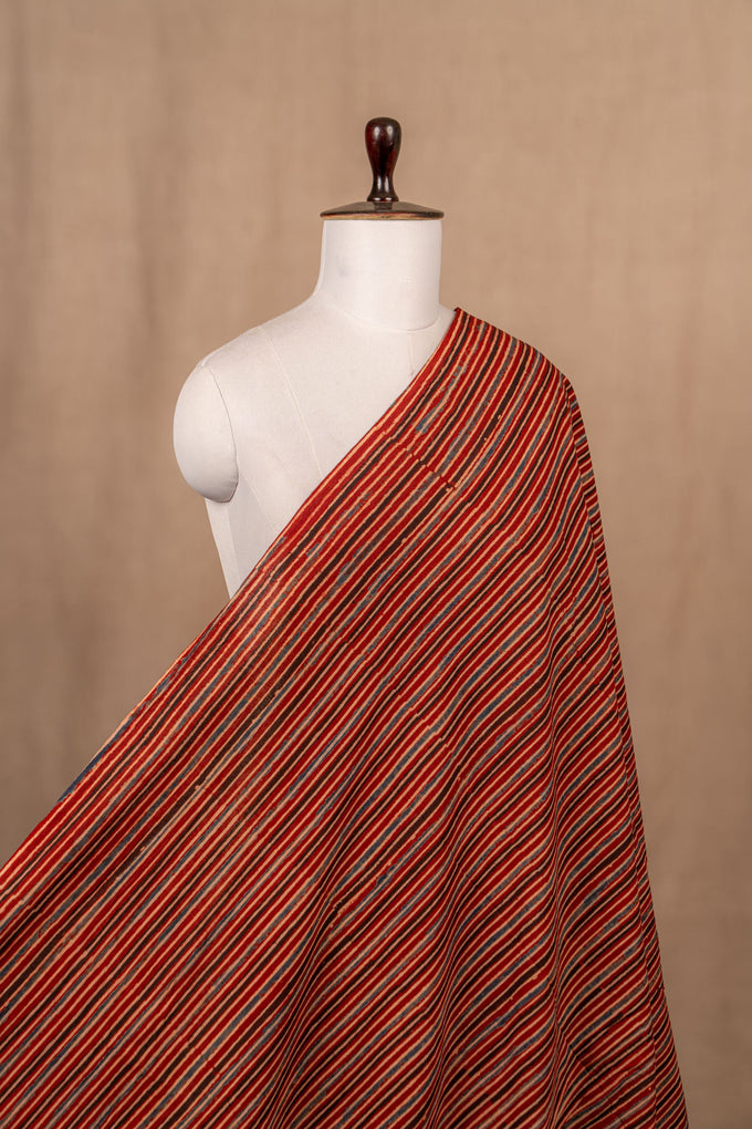 Maroon Ajarakh Cotton Block Print