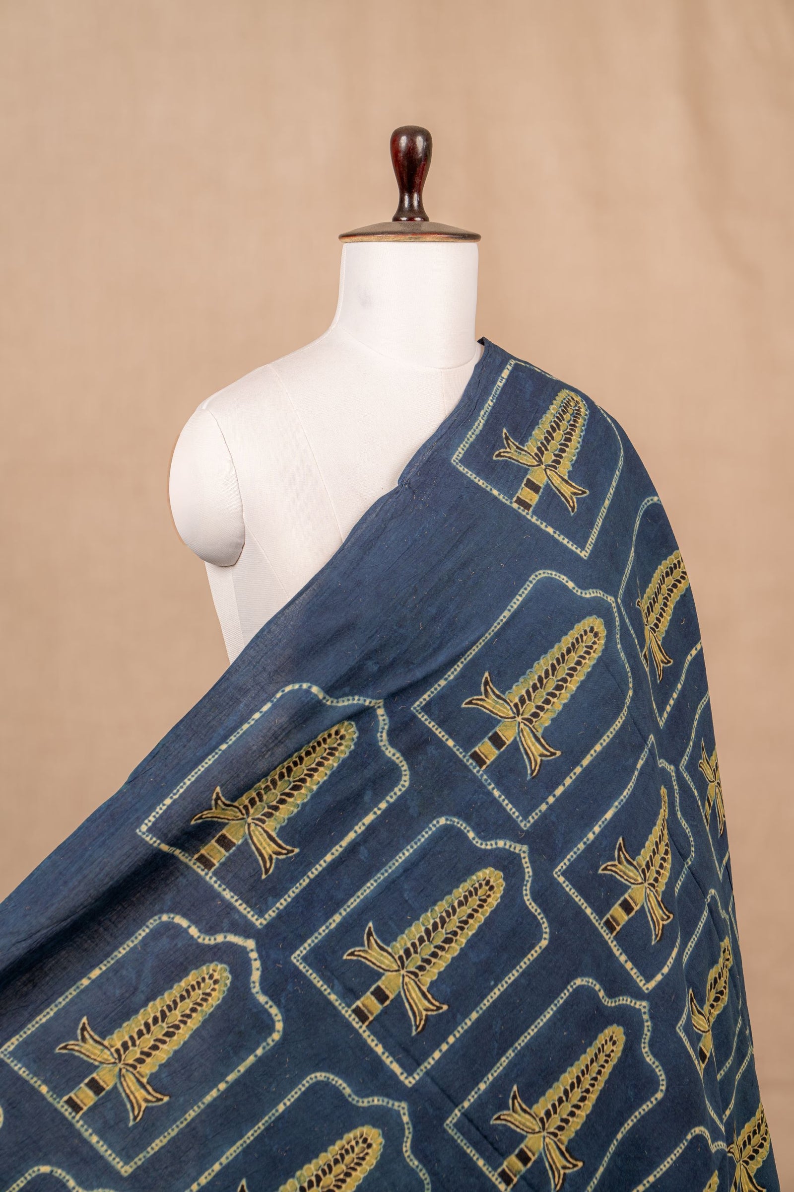 Blue Ajrakh Cotton Block Print