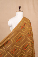 Khakhi Ajrakh Cotton Block Print