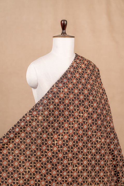 Black Ajarakh Cotton Block Print