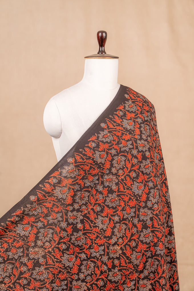 Black Ajarakh Cotton Block Print
