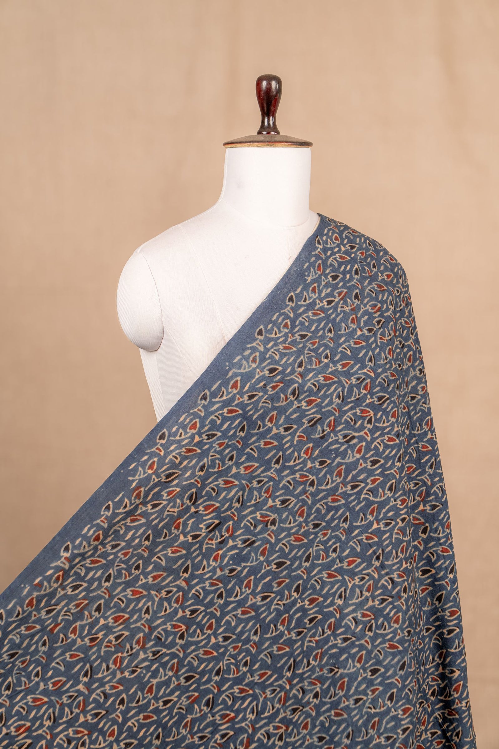 Blue Ajrakh Cotton Block Print