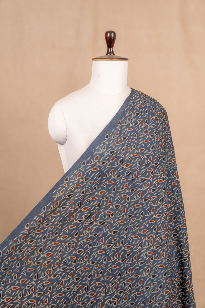 Blue Ajrakh Cotton Block Print