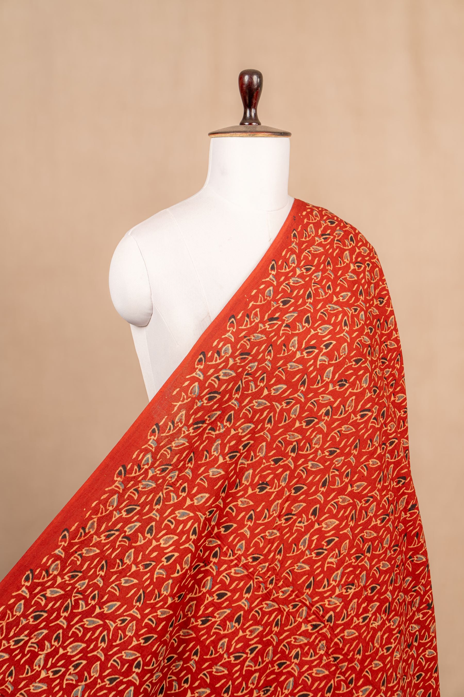 Maroon Ajrakh Cotton Block Print